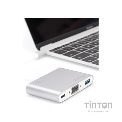 Адаптер DIGITUS USB Type-C to VGA/USB 3.0/Type-C