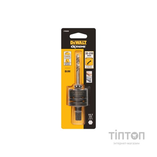 Адаптер для інструменту DeWALT 6,3мм, тримач для коронок 32-210 мм, хвостовик 13мм (DT90369)