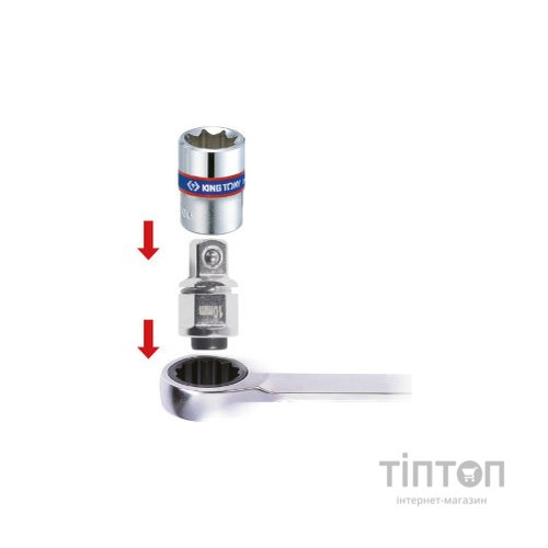 Адаптер для інструменту KING TONY 1/4" шестигранний 10 мм (373202R)