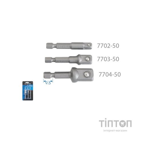 Адаптер для інструменту KING TONY набір 1/4", 3/8", 1/2" (9103PR)