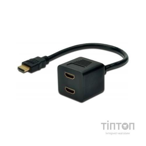 Адаптер HDMI F to 2xHDMI M DIGITUS (AK-330400-002-S)