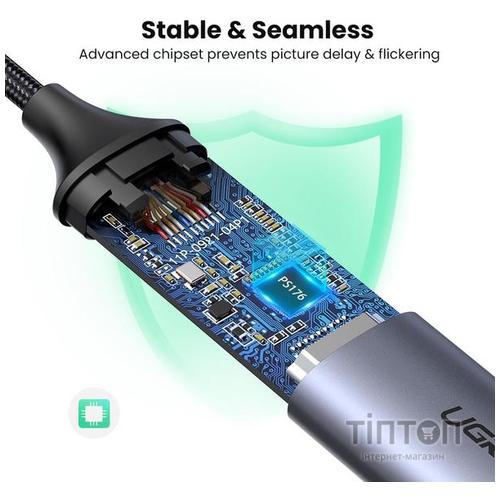 Адаптер Ugreen CM297 Type-C M - HDMI F Adapter 10cm (Gray)