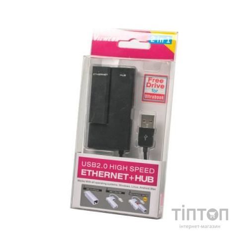 Адаптер USB2.0 to Ethernet 100Mb Viewcon (VE 450 B (Black))