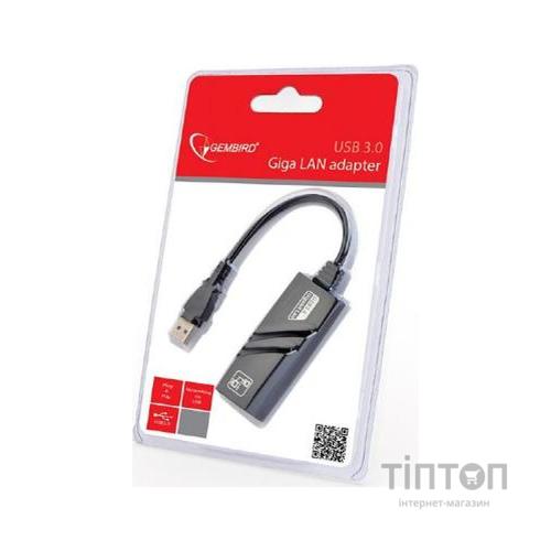 Адаптер USB3.0 to Gigabit Ethernet RJ45 Gembird (NIC-U3-02)