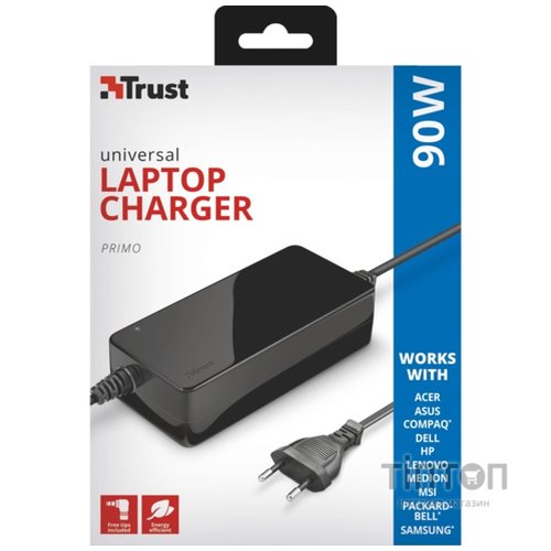 Адаптер живлення Trust 90W Primo Laptop Charger Black