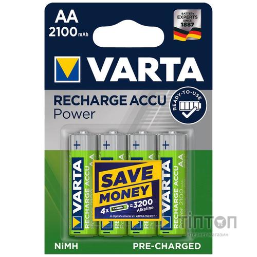 Аккумулятор Varta Ready to Use AA/HR06 Ni-MH 2100 mAh BL 4шт