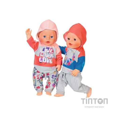 Аксесуар до ляльки Zapf Набір одягу Baby Born Трендовий спортивний костюм Рожевий (826980-1)