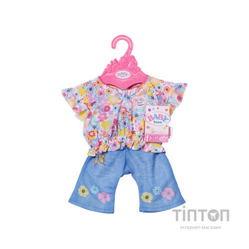 Аксесуар до ляльки Zapf Одяг для ляльки Baby Born - Квітковий джинс (832677)