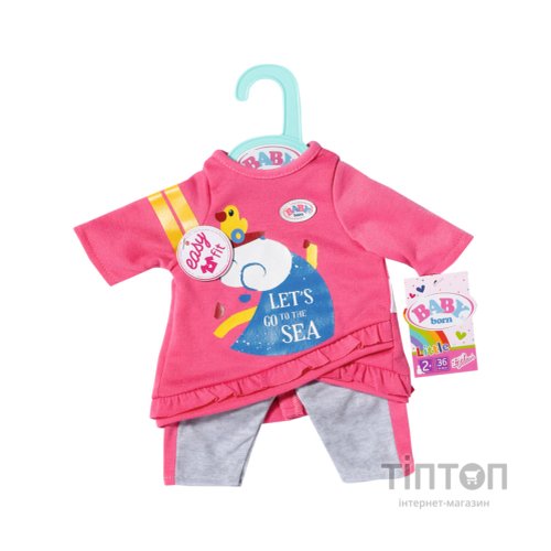 Аксесуар до ляльки Zapf Одяг для ляльки Baby Born Рожевий костюмчик 36 см (831892)