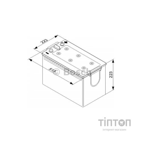 Акумулятор автомобільний Bosch 180А (0 092 T50 770)