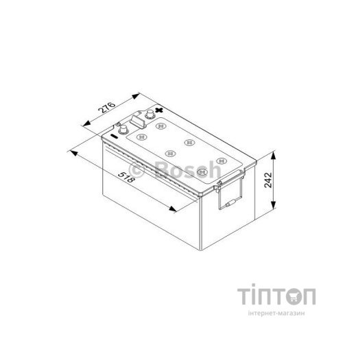 Акумулятор автомобільний Bosch 225А (0 092 T50 800)