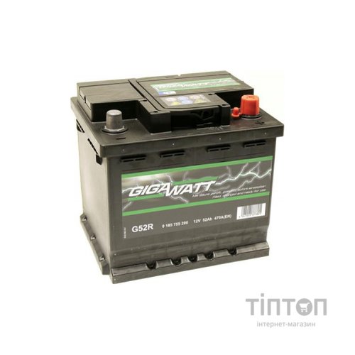 Акумулятор автомобільний GigaWatt 52А (0185755200)