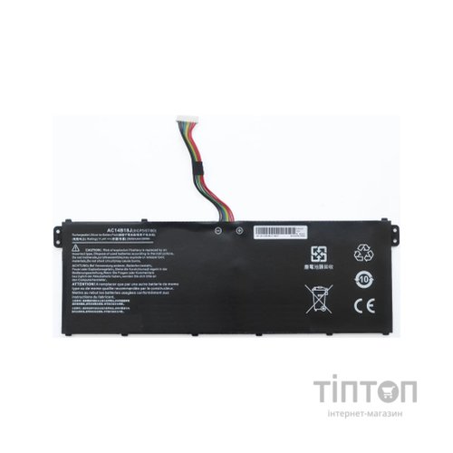 Акумулятор до ноутбука Acer AC14B18J, 2600mAh (30Wh), 3cell, 11.4V, Li-ion, black AlSoft (A47786)