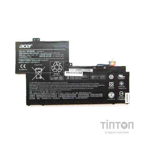 Акумулятор до ноутбука Acer AP16A4K Aspire One A01, 3770mAh (42Wh), 3cell, 11.25V, Li-Po (A47262)