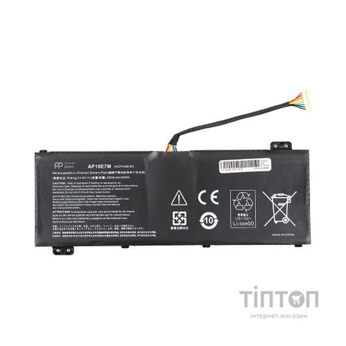 Акумулятор до ноутбука ACER Aspire 7 A715-74 (AP18E7M) 14.8V 3620mAh PowerPlant (NB410705)