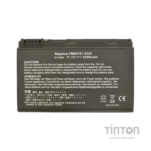 Акумулятор до ноутбука AlSoft Acer TM00741 5200mAh 6cell 11.1V Li-ion (A41015)