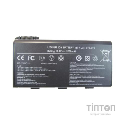 Акумулятор до ноутбука Alsoft MSI BTY-L74 5200mAh 6cell 11.1V Li-ion (A41554)