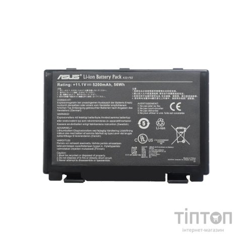 Акумулятор до ноутбука ASUS A32-F82, 5200mAh (56Wh), 6cell, 11.1V, Li-ion, black (A47764)