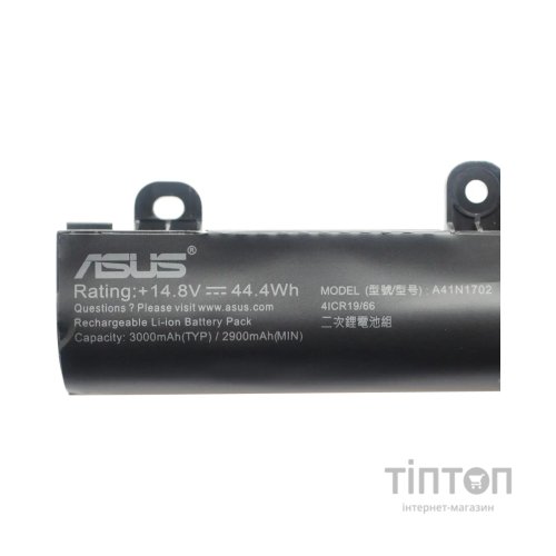 Акумулятор до ноутбука ASUS PU1440 A41N1702, 3000mAh (44.4Wh), 4cell, 14.8V, Li-ion (A47813)