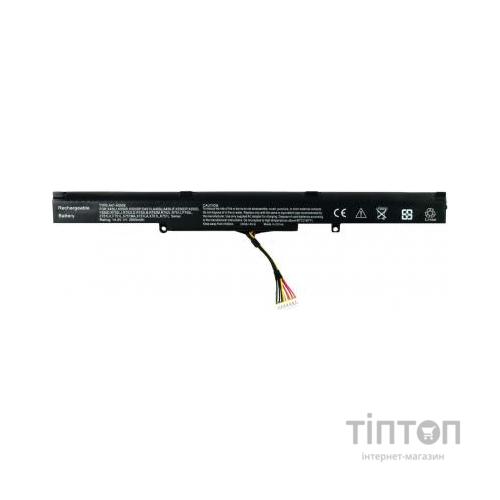 Акумулятор до ноутбука Asus X450J A41-X550E, 2600mAh, 4cell, 14.4V, Li-ion, черная AlSoft (A47149)