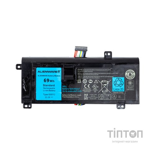 Акумулятор до ноутбука Dell Alienware 14 Series (8X70T) 11.1V 6216mAh (NB441594)