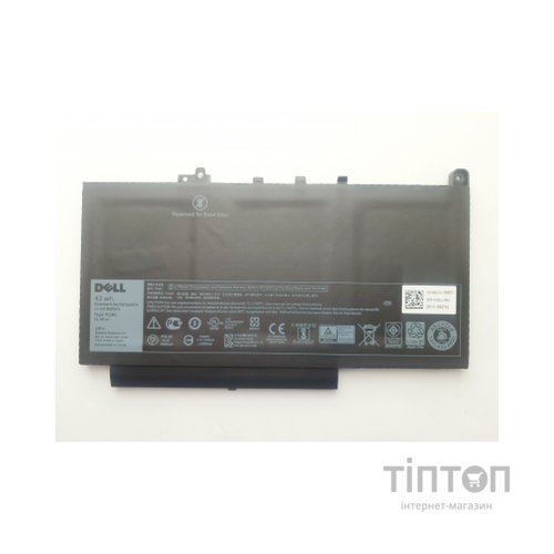 Акумулятор до ноутбука Dell Latitude E7270 7CJRC, 42Wh (3530mAh), 3cell, 11.4V, Li-ion (A47645)