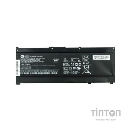 Акумулятор до ноутбука HP Pavilion 15-cx SR03XL, 4550mAh (52.5Wh),3cell,11.55V,Li-ion (A47553)