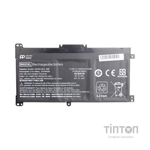 Акумулятор до ноутбука HP Pavilion X360 14-BA (BK03XL, HSTNN-LB7S) 11.55V 3400mAh PowerPlant (NB461493)