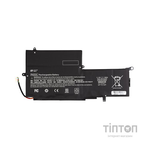 Акумулятор до ноутбука HP Spectre Pro X360 G1 (PK03XL) 11.55V 4913mAh PowerPlant (NB462032)