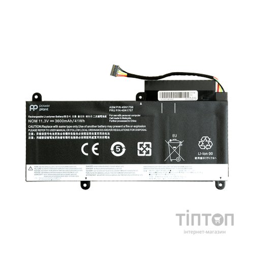 Акумулятор до ноутбука Lenovo ThinkPad E450 (45N1754) 11.3V 3600mAh PowerPlant (NB480784)
