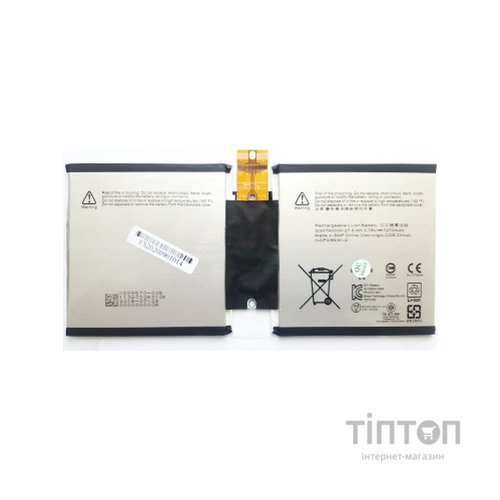 Акумулятор до ноутбука Microsoft Surface 3 (Model 1645) G3HTA003H, 7270mAh (27.5Wh), 2cell, 3 (A47513)
