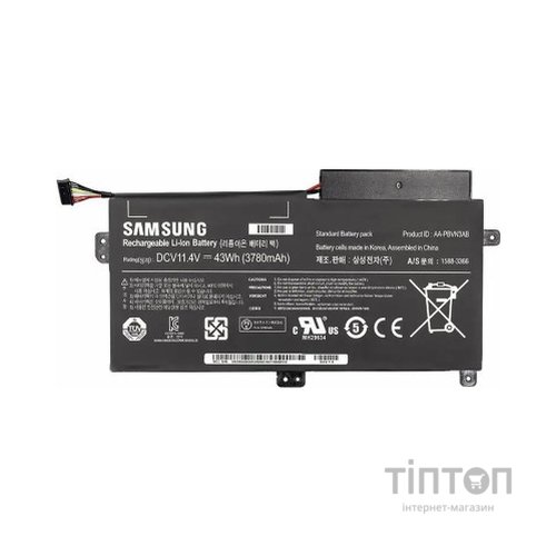 Акумулятор до ноутбука Samsung 370R5 AA-PBVN3AB, 43Wh (4000mAh), 3cell, 10.8V, Li-ion AlSoft (A47878)