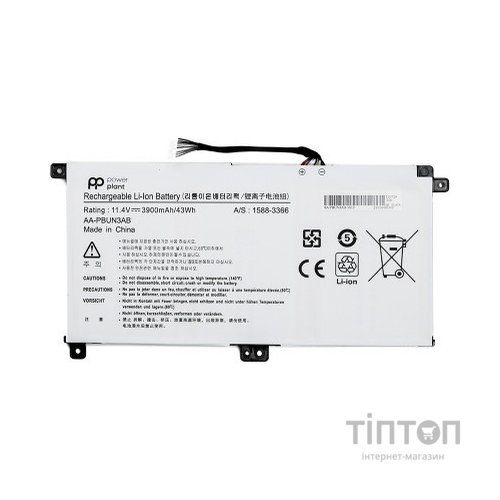 Акумулятор до ноутбука SAMSUNG Notebook 5 NP530E5M (AA-PBUN3AB) 11.4V 3900mAh PowerPlant (NB490165)