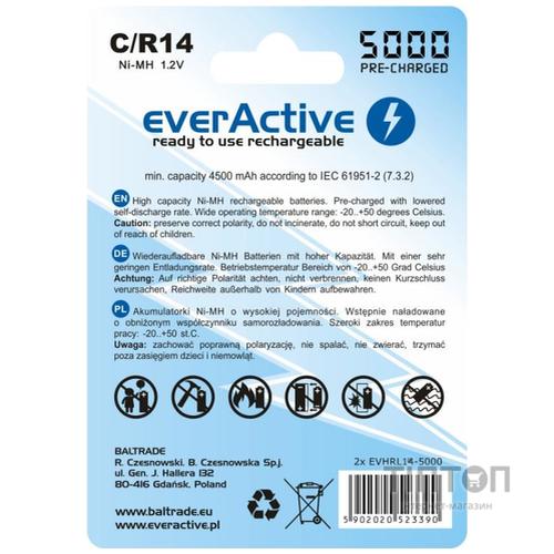 Акумулятор everActive С/HR14 5000mAh BL 2шт