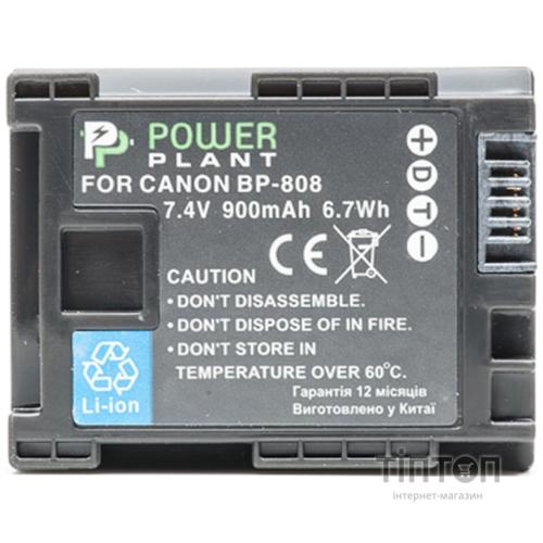 Акумулятор PowerPlant Canon BP-808 Chip (DV00DV1260)