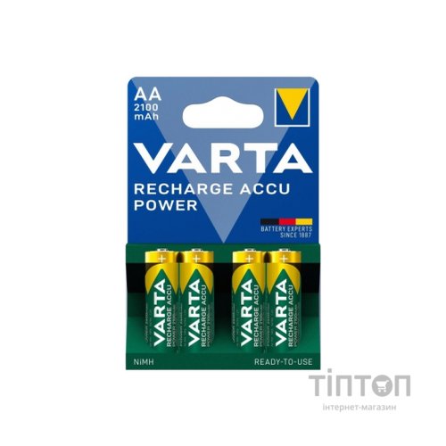 Акумулятор Varta AA Long Life Accu 2100mAh * 4 NI-MH (READY 2 USE) (56706101404)
