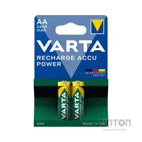 Акумулятор Varta AA Rechargeable Accu 2600mAh * 2 NI-MH (READY 2 USE) (05716101402)