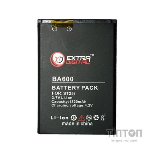 Акумуляторна батарея EXTRADIGITAL Sony Ericsson BA600 (1320 mAh) (BMS6344)