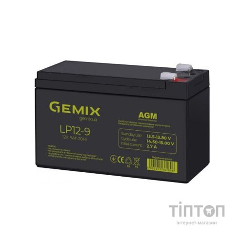 Акумуляторна батарея Gemix 12В 9Аh (LP12-9)