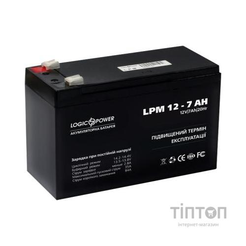 Акумуляторна батарея LogicPower LPM 12V 7Ah (3862)