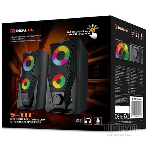 Акустическая система REAL-EL S-111 Black UAH