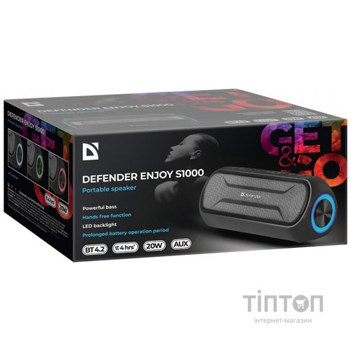 Акустична система Defender Enjoy S1000 Bluetooth Black (65688)