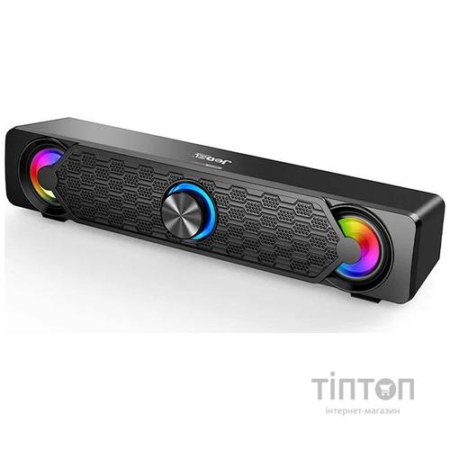 Акустична система 1.0 Jedel S-511 2x3W RGB_LED-Light 3,5"/USB Black 320x67x68mm)