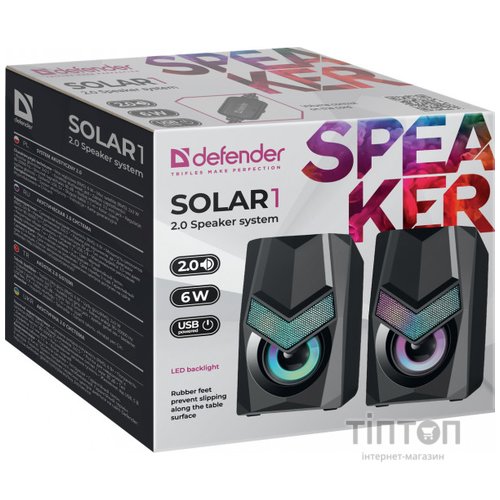 Акустична система 2.0 Defender Solar 1 6Вт RGB USB (65401)