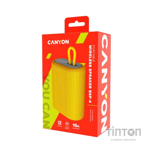 Акустична система Canyon BSP-4 Bluetooth Yellow (CNE-CBTSP4Y)