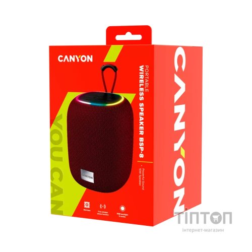 Акустична система Canyon BSP-8 Bluetooth V5.2 Red (CNE-CBTSP8R)