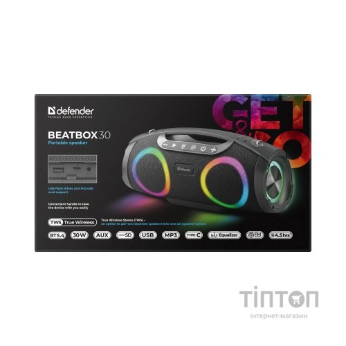 Акустична система Defender Beatbox 30 Black (65231)
