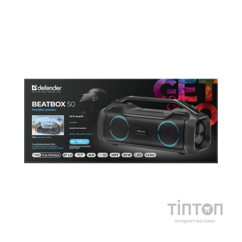 Акустична система Defender Beatbox 50 Bluetooth Black (65950)
