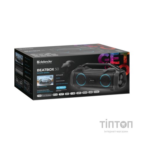 Акустична система Defender Beatbox 50 Bluetooth Black (65950)