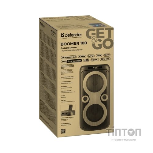 Акустична система Defender Boomer 100 Black (65099)